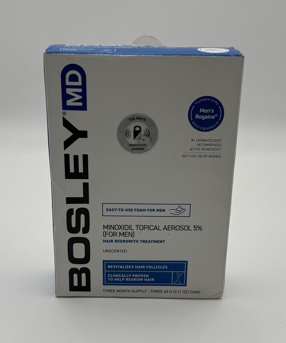 Bosley MD Men's Regrowth Spray Treatment - 3 month supply 5% Minoxidil 2 Fl oz.